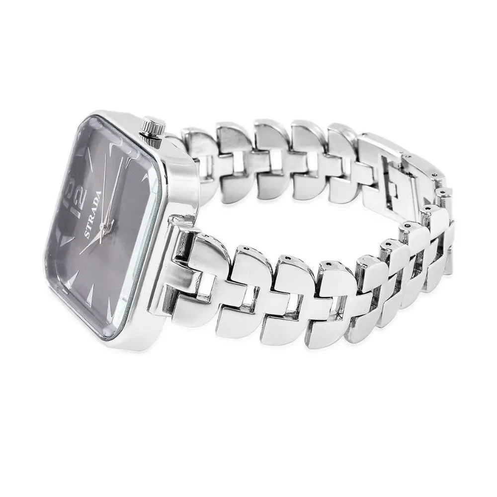 STRADA Watch in Silvertone and Stainless Steel Back
